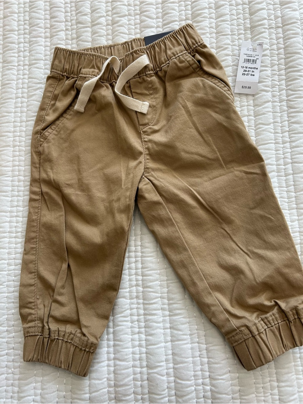 NWT BabyGAP Pull on Khakis Size 12-18 Mos